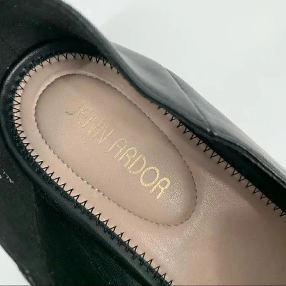 Jenn Ardor flats size 8 38.5 black faux leather horse bit convertible loafers - Picture 13 of 15